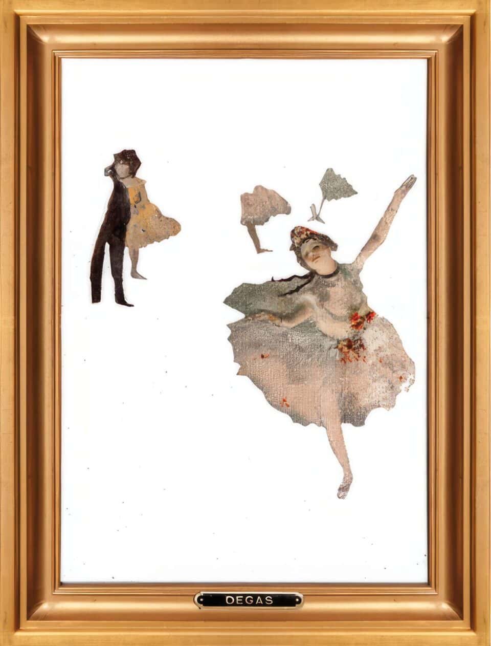 Reboot L’étoile, Degas, 20,5x15,5cm, peinture acrylique sur reproduction, 2014